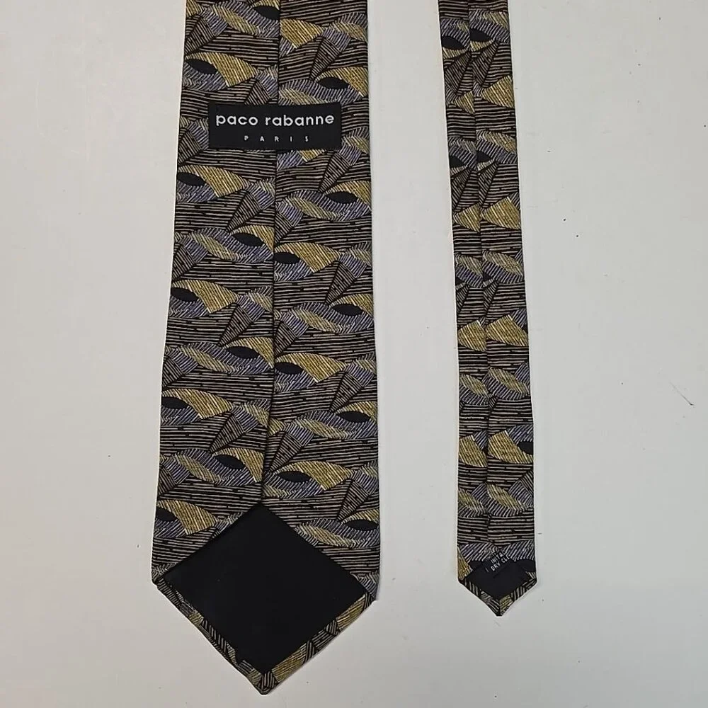VTG Paco Rabanne Tie 100% Silk 59
